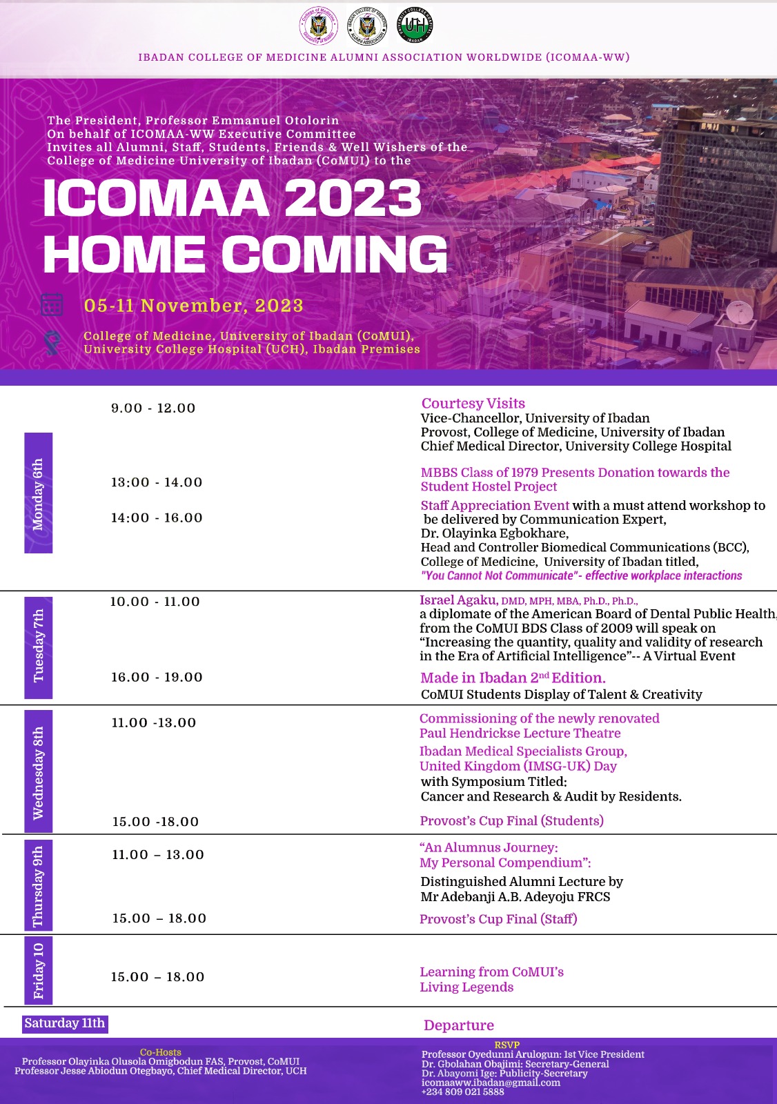It's the Countdown to ICOMAA 2023 Homecoming
