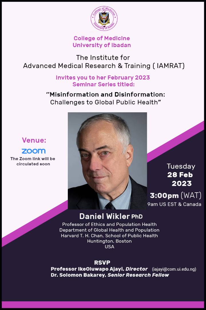 IAMRAT MONTHLY LECTURE SERIES FOR FEBRUARY 2023