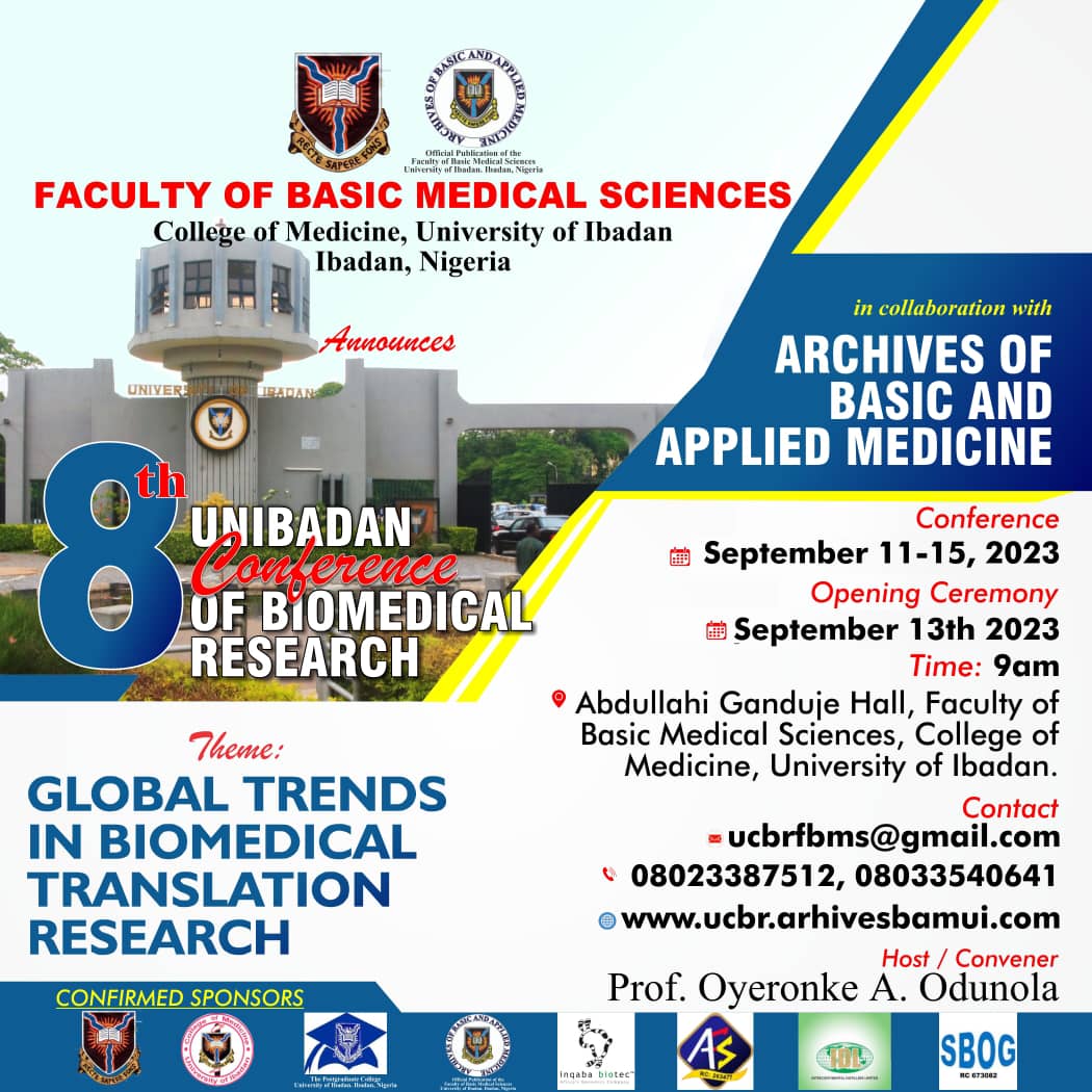 8TH UNIBADAN CONFERENCE OF BIOMEDICAL RESEARCH (UCBR-8)