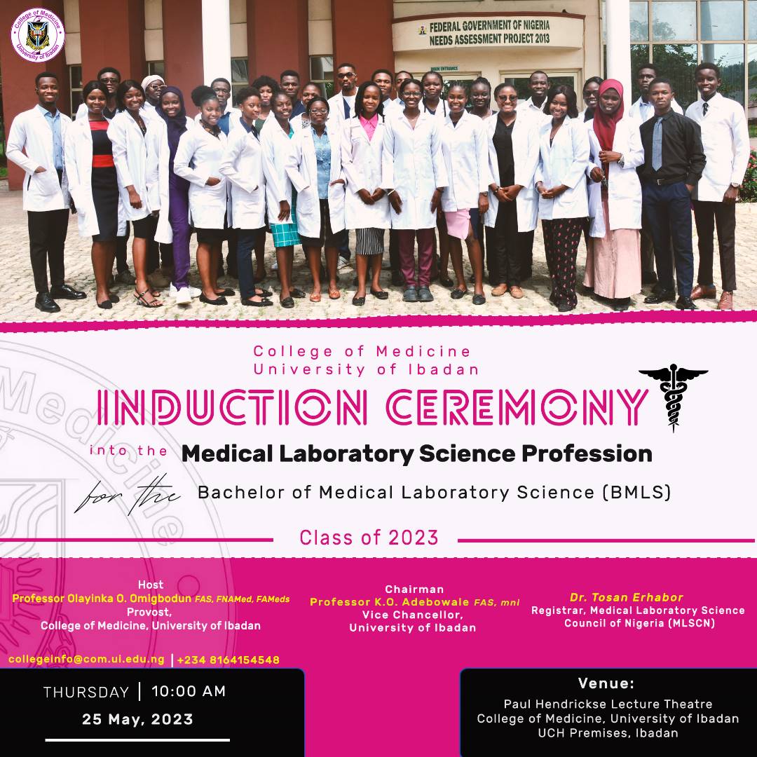 Induction Ceremony of 2023 Bachelor of Medical Laboratory Science (BMLS)